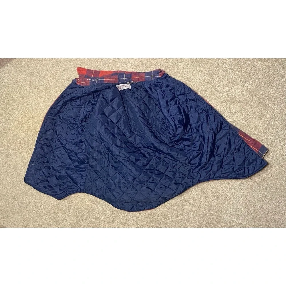 Vintage Royal Knight Kids Red Plaid Quilted Lined Flannel Shirt Jacket Size 8